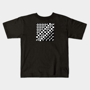 Black and white geometric shapes Kids T-Shirt